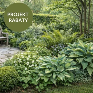 PROJEKT RABATY: Cienista rabata Ani w leśnym klimacie.